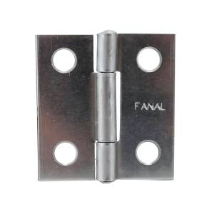 [2284ZN] Bisagra Alargada Ligera Perno Remachado Sin Tornillos 1-1/2" Pulida Fanal