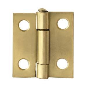 [6433] Bisagra cuadrada ligera perno remachado sin tornillos 1-1/2" laton brillante Dexter