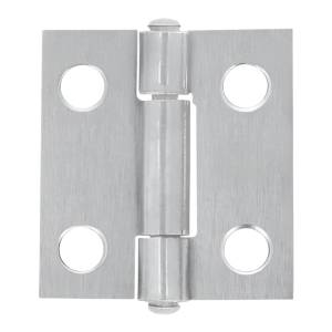 [6434] Bisagra cuadrada ligera perno remachado sin tornillos 1-1/2" pulido Dexter
