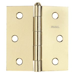 Bisagra cuadrada ligera perno suelto con tornillos 3" laton Fanal