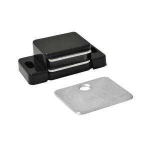 [3558] Broche magnetico sencillo negro con tornillos Handy Home