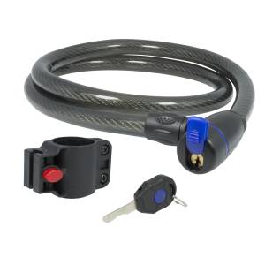 [11CN / 43923] Candado con cable cubierta de PVC 12mm x 120cm llave tradicional Lock