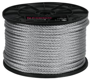 Cable de acero rigido 7 x 7 1/8" carrete plastico 75m cab1/8r fiero
