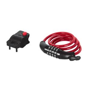 [198992ZN] Candado Con Cable Cubierta De Pvc 08Mm X 100Cm Combinacion 4 Digitos Hermex