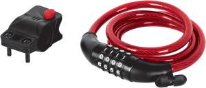 [43925] Candado con cable cubierta de PVC 10mm x 120cm combinacion 4 digitos Hermex