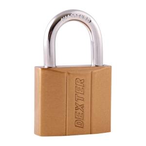 [281744ZN] Candado metalico 30mm llave tradicional gancho corto laton en blister Dexter