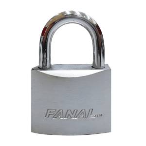 [FH38-S / 43315] Candado Metalico 38Mm Llave Tradicional Gancho Corto Pulido En Caja Fanal