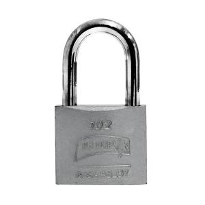 [3398 / 43315] Candado metalico 38mm llave tradicional gancho corto pulido en caja Phillips