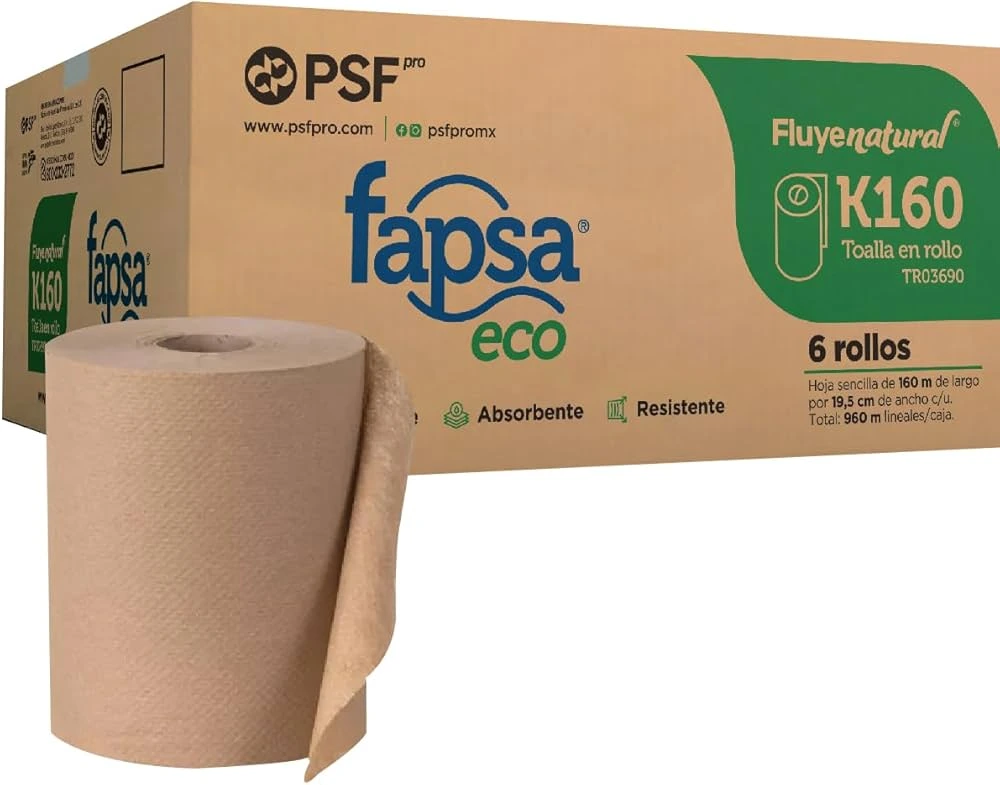 [50160] Toalla Rollo Fapsa K160 Natural 160Mts C/6