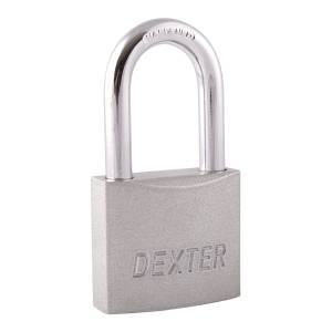 [6355 / 43324-43393] Candado metalico 45mm llave tradicional gancho largo pulido en caja Dexter
