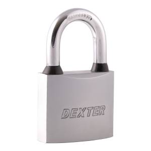 [16939] Candado metalico 50mm llave tetra gancho corto satinado en blister Dexter