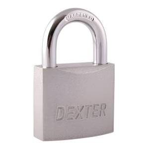 [285606ZN] Candado metalico 50mm llave tradicional gancho corto pulido blister Dexter