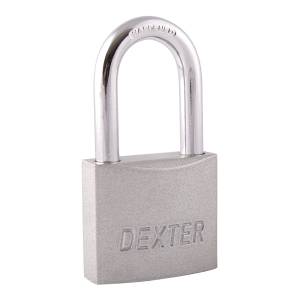 [6919] Candado Metalico 60Mm Llave Tradicional Gancho Largo Pulido En Caja Dexter