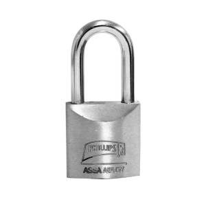 [MX3413] Candado metalico 62mm llave tradicional gancho largo pulido en caja Phillips