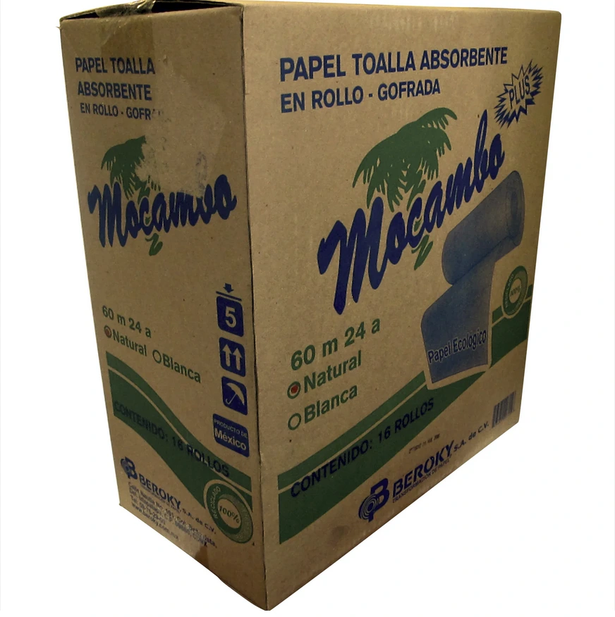 TOALLA MOCAMBO 24 CM CAFE C/16 ROLL