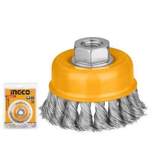 [UWB20751 / 14186] Carda copa trenzada 3" x 5/8" UWB20751 Ingco