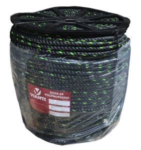 Carrete cable polipropileno 19mm 3/4" 43kg aproximadamente gris/verde Vianti
