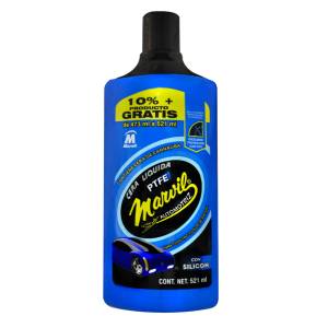 [110811] Cera Automotriz Liquida Con Teflon 473Ml Envase Azul Marvil