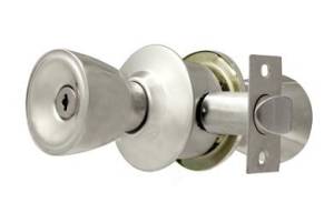 [6836] Cerradura Cilindrica Llave Boton Laton Antiguo Niza En Blister Dexter