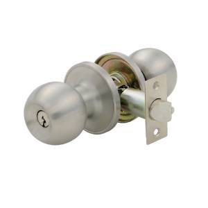 Cerradura cilindrica llave/boton de acero inoxidable Bolton Fanal