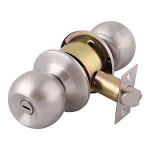 [6606 / 23568] Cerradura cilindrica ranura boton acero inoxidable Barza Dexter