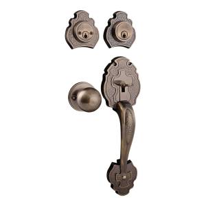 [4186] Cerradura Gatillo Llave/Llave Laton Antiguo Tripoli Dexter