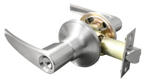 Cerradura Manija Llave Boton Niquel Satinado Onix Dexter