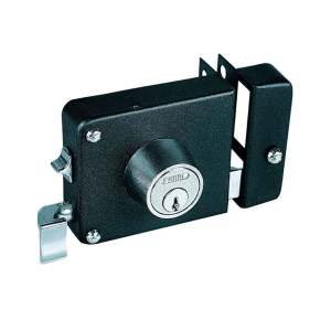 Cerradura Sobreponer Derecha Negra Clasica Caja Fanal