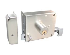 Cerradura sobreponer derecha niquel montafacil caja Dexter