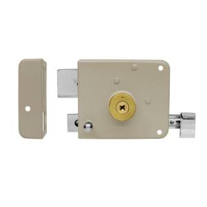 [6757 / 43577] Cerradura sobreponer izquierda gris montafacil caja Dexter