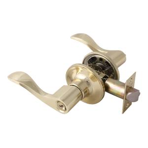 [6715] Cerradura Manija Llave Boton Laton Brillante Royal Dexter