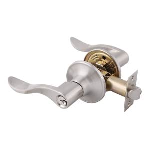 [6714] Cerradura Manija Llave Boton Niquel Satinado Royal Dexter