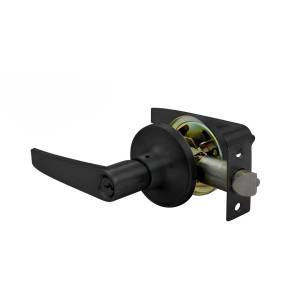 Cerradura Manija Llave/Mariposa Negro Mate Cannes Fanal