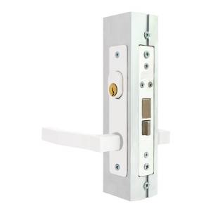 Cerradura para perfil de aluminio con manija blanca Phillips