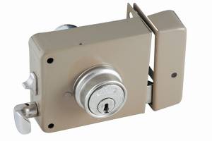 Cerradura Sobreponer Derecha Beige Montafacil En Caja Fanal
