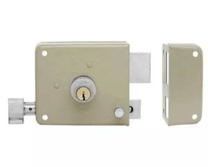 [2308] Cerradura sobreponer derecha beige montafacil en caja Phillips