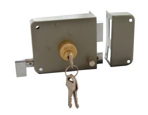 [6760 / 43576] Cerradura sobreponer derecha gris montafacil caja Dexter