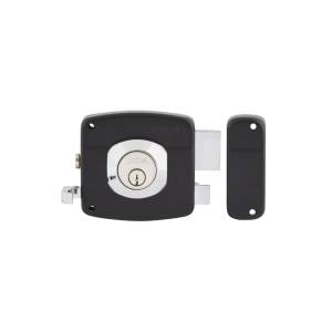 Cerradura Sobreponer Derecha Negra Clasica Blister Fanal