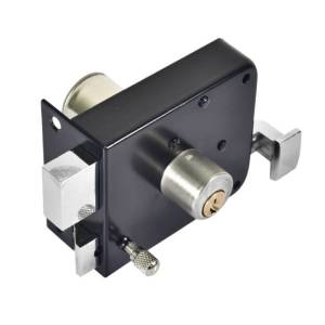 [6968] Cerradura sobreponer derecha negra clasica caja Dexter