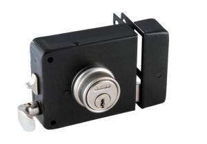 [170PGOD] Cerradura sobreponer derecha negra clasica caja Fanal