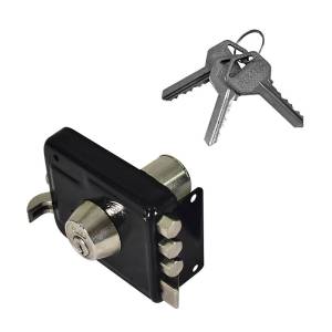 [5803] Cerradura sobreponer derecha negra montafacil 3 barras Dexter