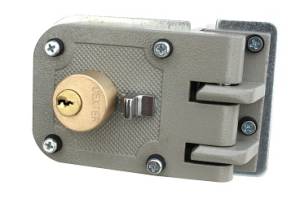 [215439ZN] Cerradura sobreponer izquierda gris mordaza Dexter