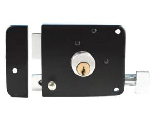 [6973] Cerradura Sobreponer Izquierda Negra Montafacil Caja Dexter