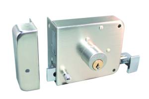 Cerradura sobreponer izquierda niquel clasica caja Dexter