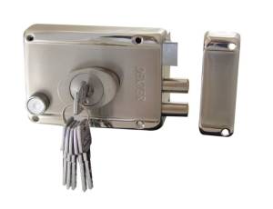 [6772_1] Cerradura sobreponer izquierda y derecha niquel montafacil barra Dexter