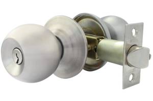 [6617 / 23660] Cerradura tubular llave boton acero inoxidable Barza Dexter