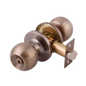 [6685 / 23659] Cerradura tubular llave boton laton antiguo Barza Dexter