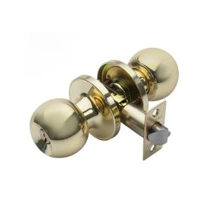 [90450-002] Cerradura tubular llave/boton laton brillante Bolton caja Fanal