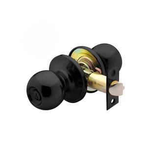 Cerradura tubular llave/boton negro mate Bolton caja Fanal