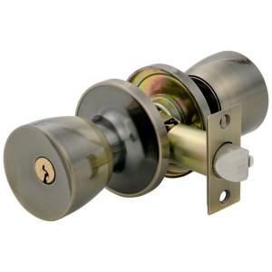 [90450-010] Cerradura Tubular Llave/Mariposa Laton Antiguo Tilley Fanal